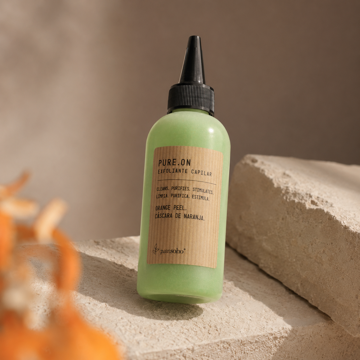 Pure.On by Greensoho for exfoliating and deeper scalp cleansing