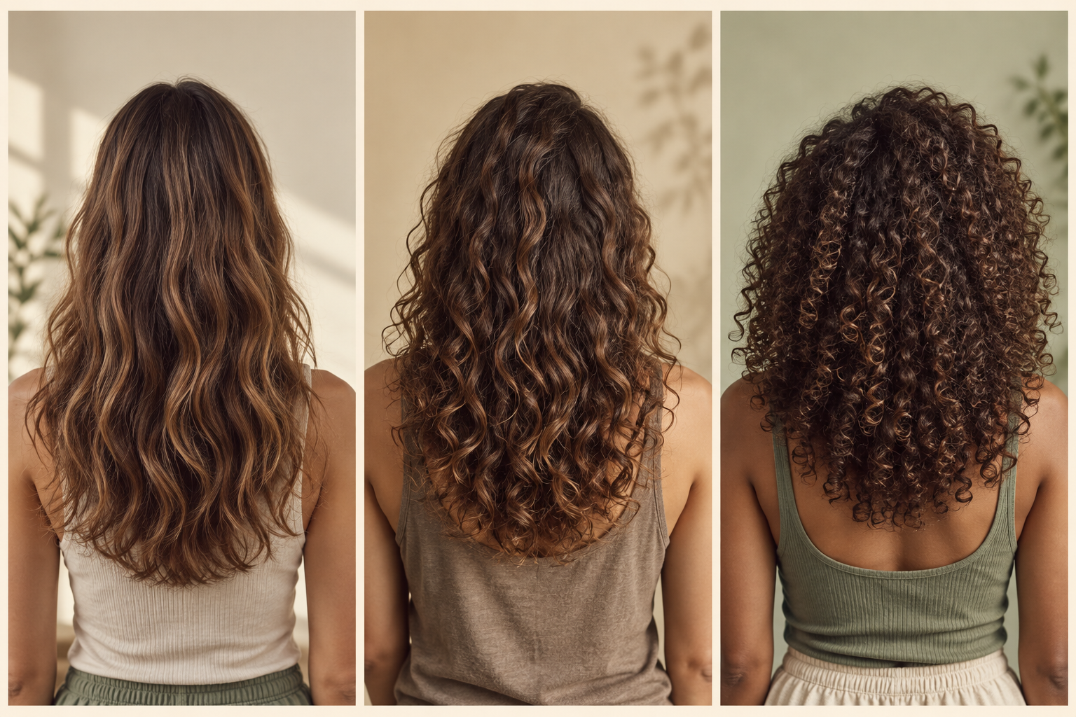 Cabello con textura ondulada y rizada